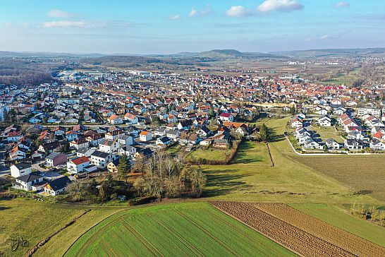 Drohnenfoto mit Blick auf Sersheim 2022